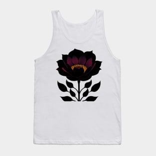 Black and Purple Flower Render Tank Top